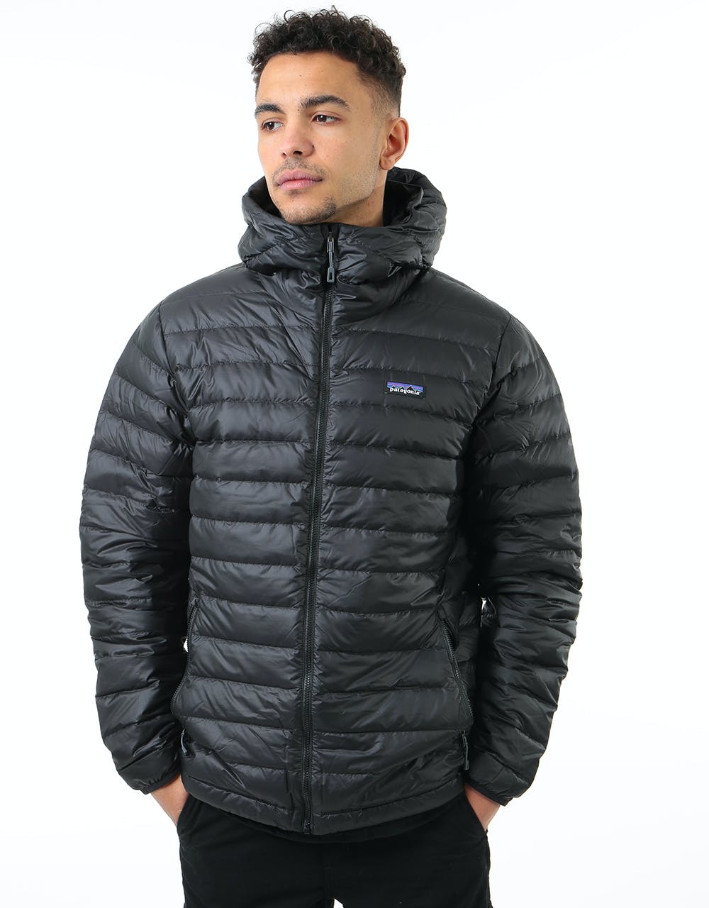 Patagonia Down Sweater Hoody Jacket - Black – Route One