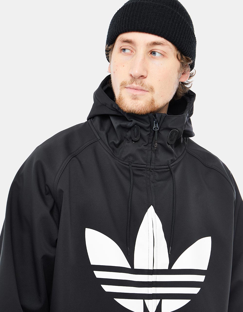 adidas Greeley Soft Shell Snowboard Jacket - Black/White – Route One