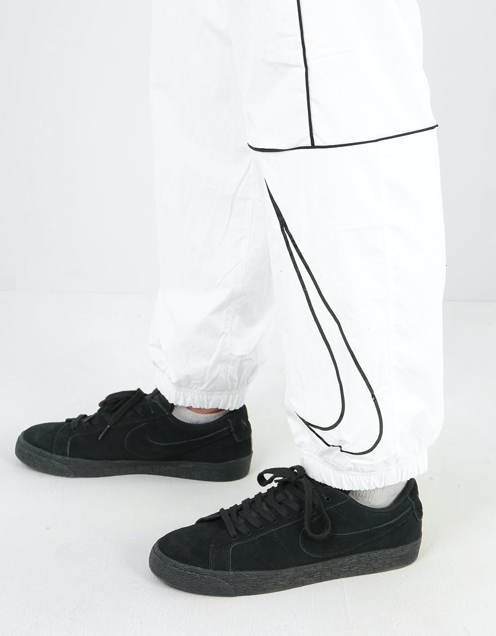 Nike SB Swoosh Track Pant - White/Black/Black – Route One