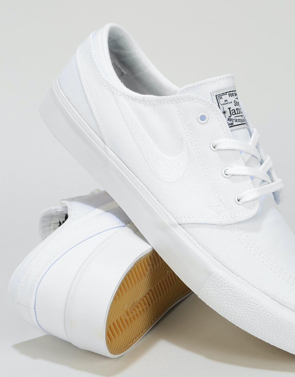 Nike SB Zoom Janoski RM Canvas Skate Shoes - White/White-Gum – Route One