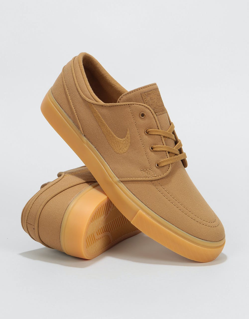 Nike SB Zoom Stefan Janoski Canvas Skate Shoes - Golden Beige/Gum – Route  One