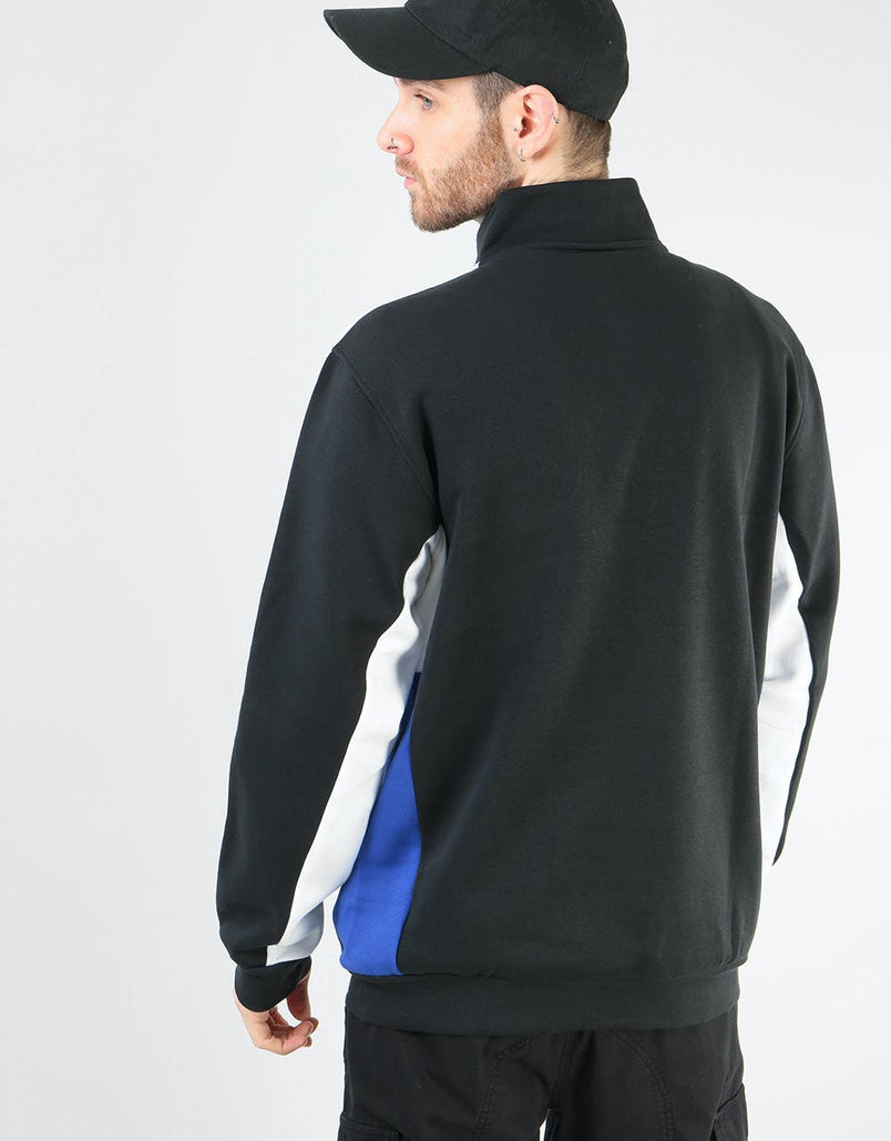 adidas Apian Half-Zip Sweatshirt - Black/White/Active Blue – Route One