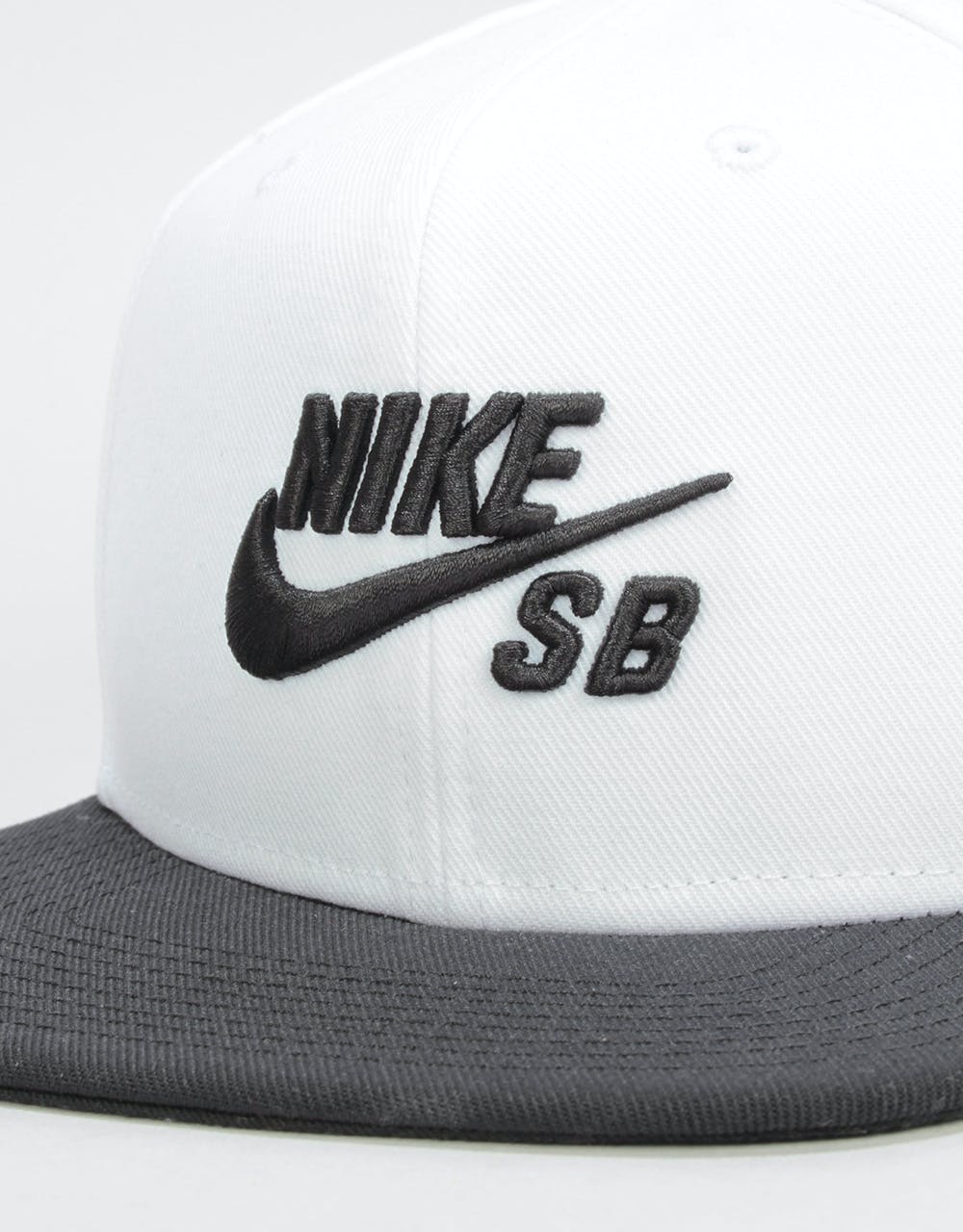 Nike SB Icon Snapback Cap - White/Black/Black/Black – Route One