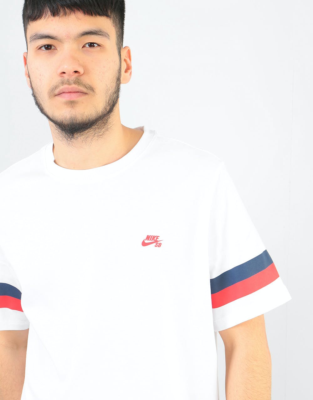 Nike SB Sleeve Stripe T-Shirt - White/University Red – Route One