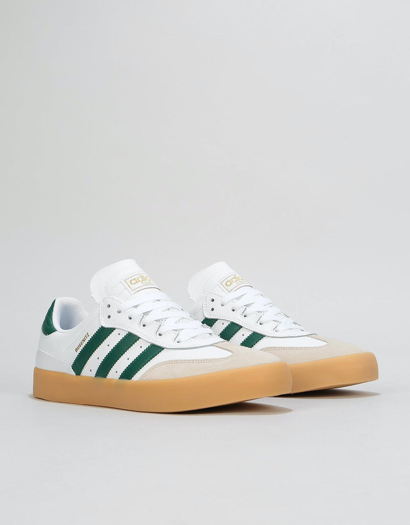 adidas Busenitz Vulc RX Skate Shoes - White/Collegiate Green/Gum – Route One