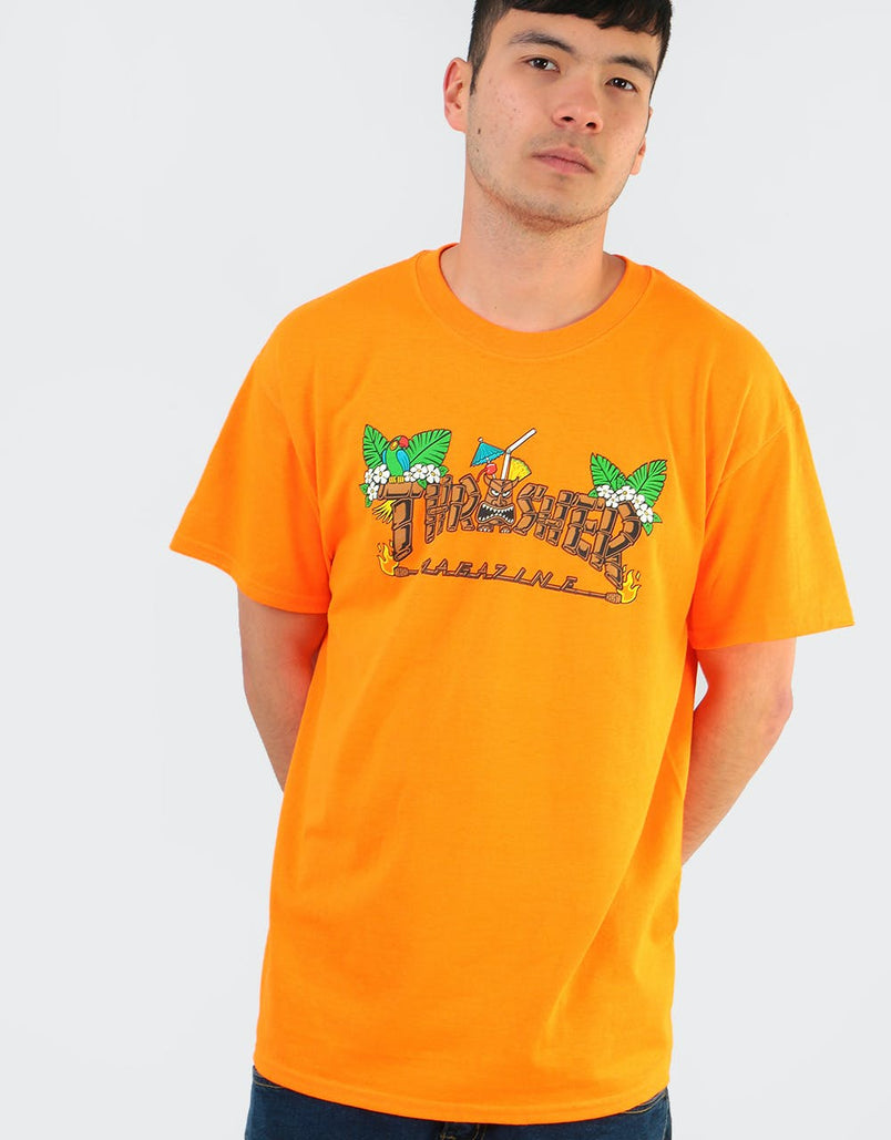Thrasher Tiki T-Shirt - Safety Orange – Route One
