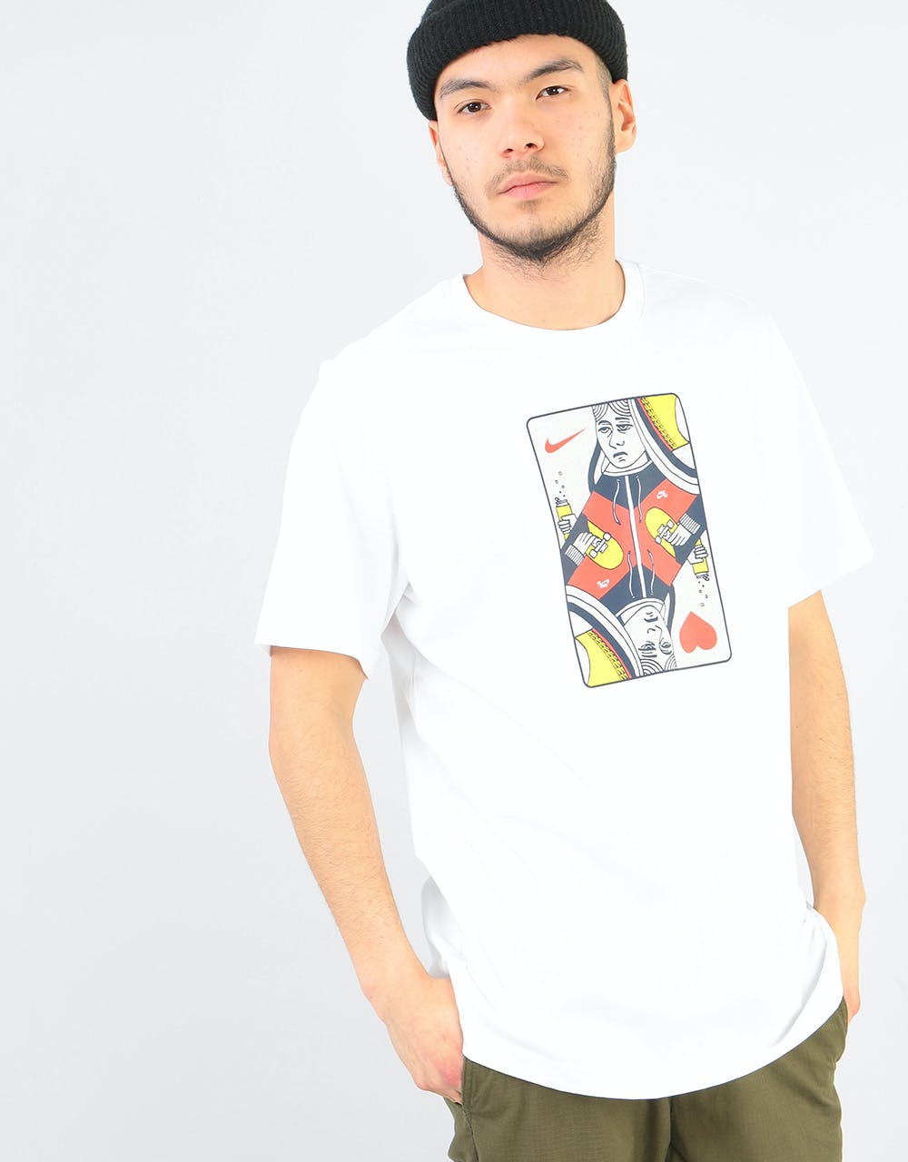 Nike SB Queen Card T-Shirt - White/Habanero Red – Route One