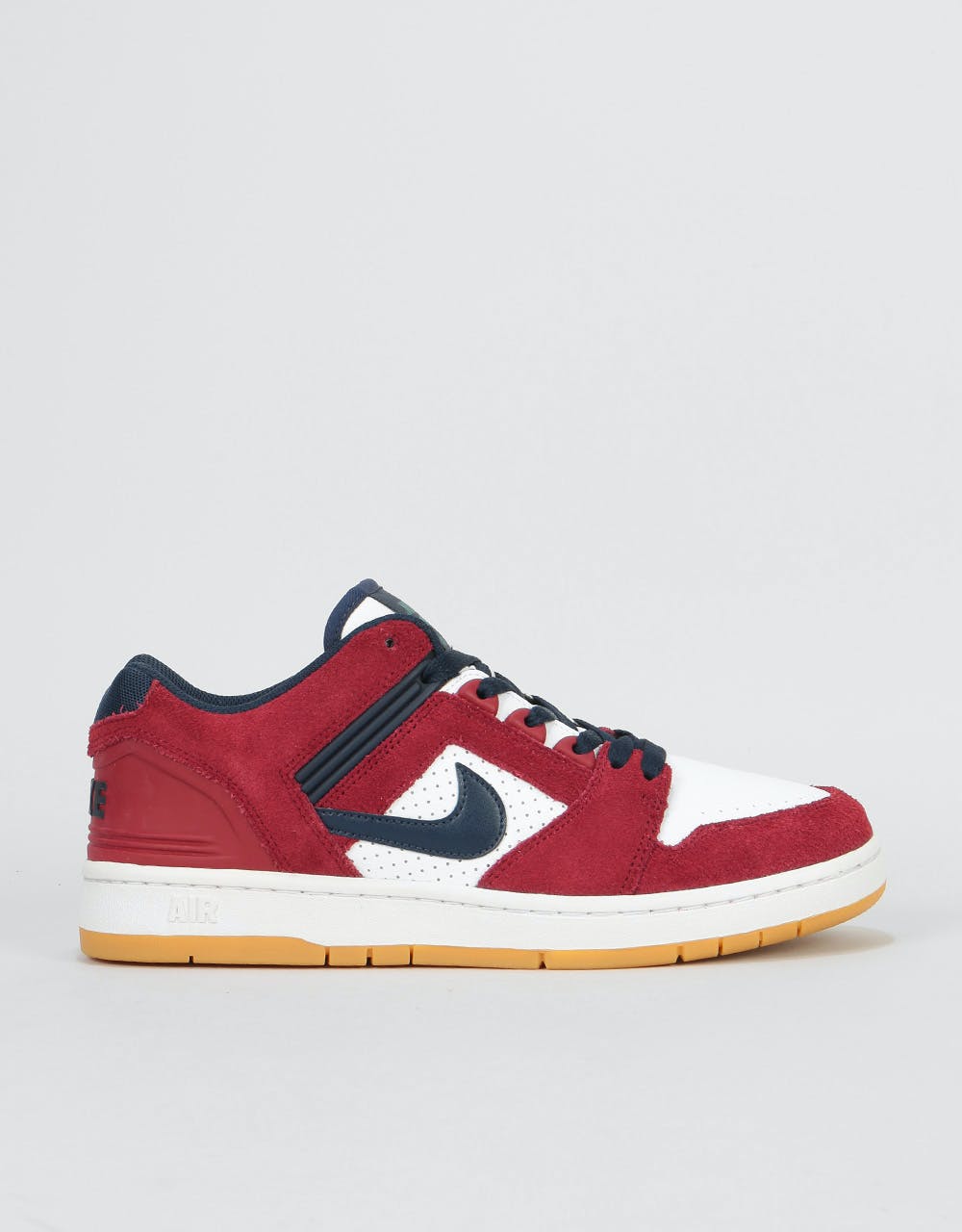 Nike SB Air Force II Low Skate Shoes - Team Red/Obsidian-White-White –  Route One
