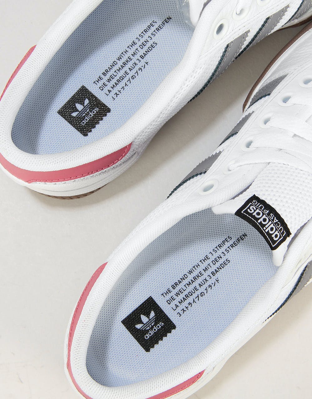 adidas Lucas Premiere Skate Shoes - White/Grey/Gum – Route One