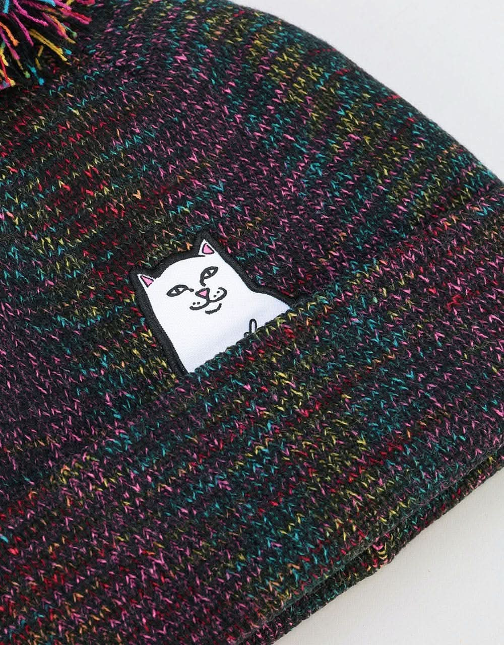 RIPNDIP Lord Nermal Bobble Beanie - Black Multi