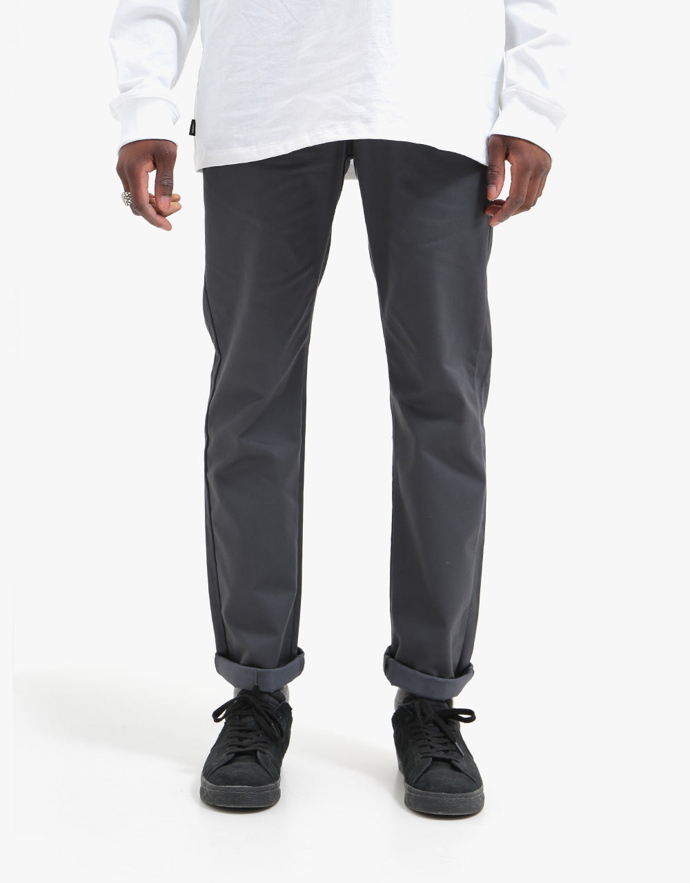 Buy Men Navy Solid Slim Fit Trousers Online - 618256 | Van Heusen