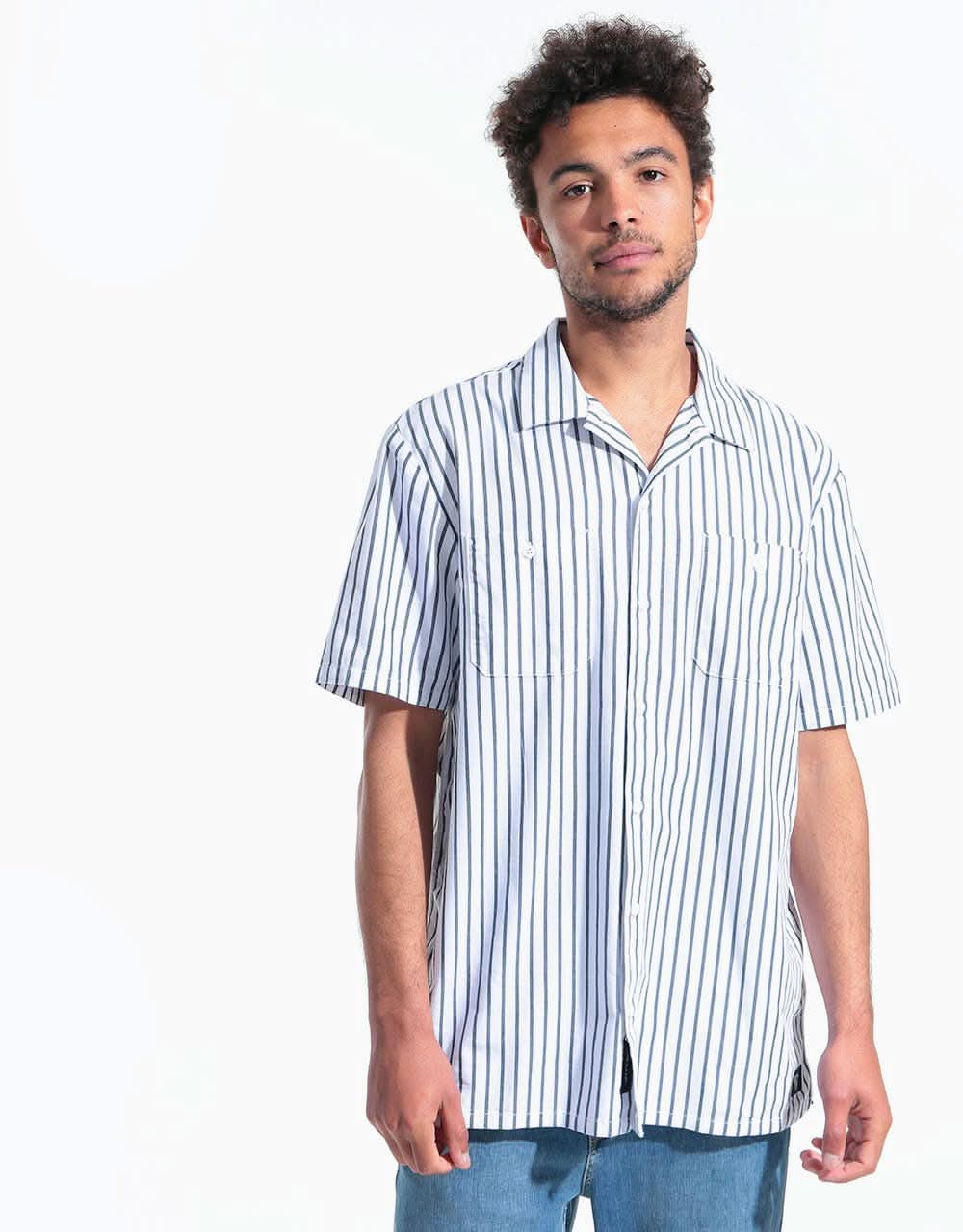 Vans short sleeve hot sale button up shirt