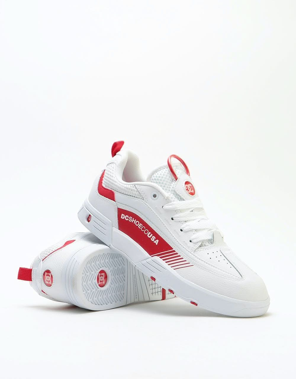 Dc legacy 98 slim red & white on sale shoes