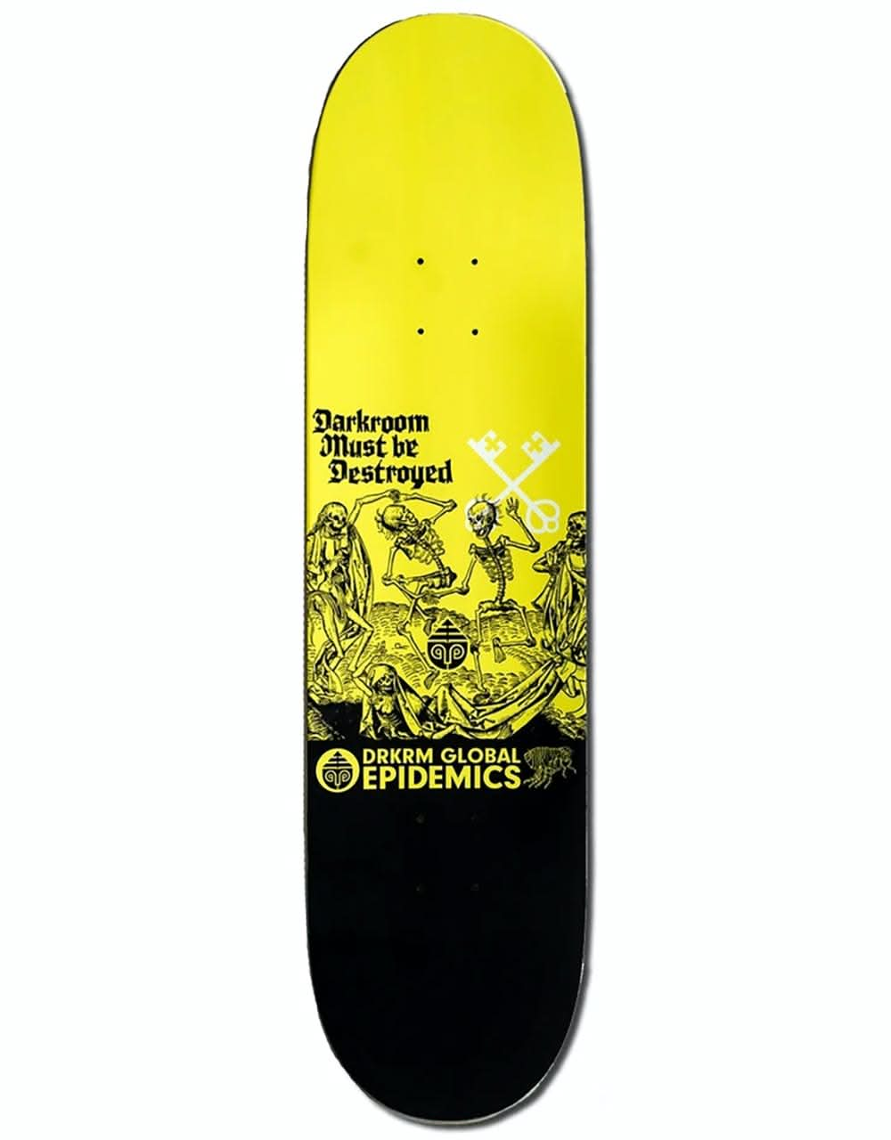 Darkroom Epidemic: Black Death Skateboard Deck - 8.5"