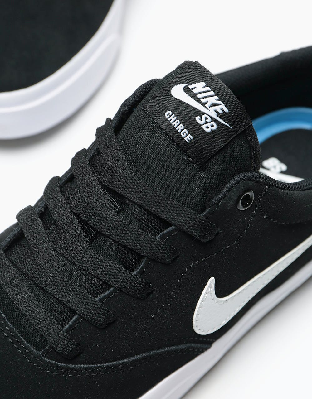Nike SB Charge Suede Skate Shoes - Black/White-Black – Route One