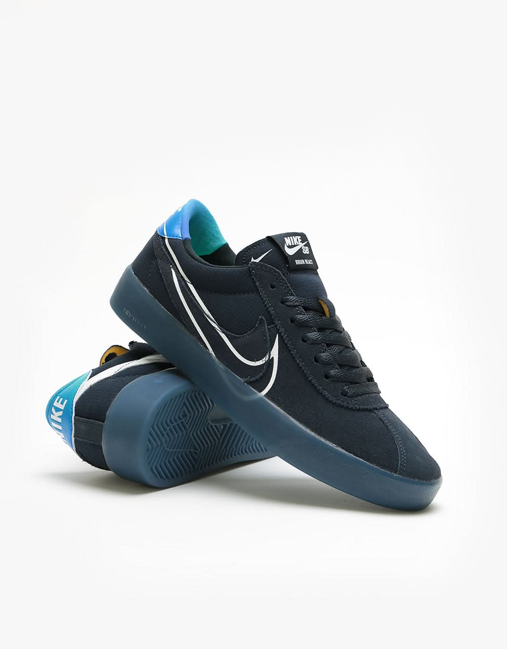 Nike SB Bruin React T Skate Shoes - Dark Obsidian/White-Hyper Jade