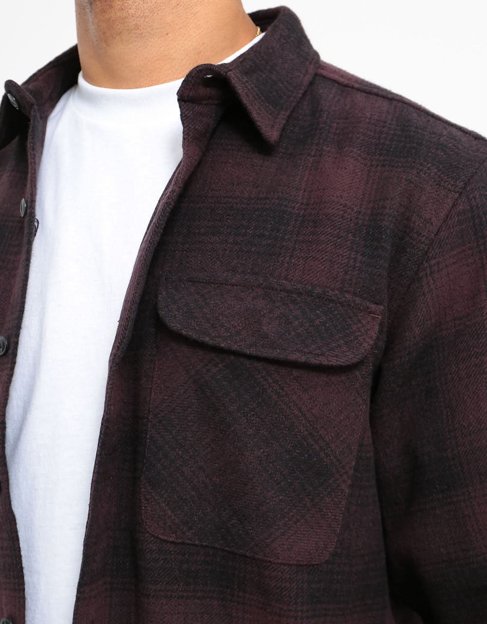 Dickies Plesent Hill L/S Shirt - Maroon