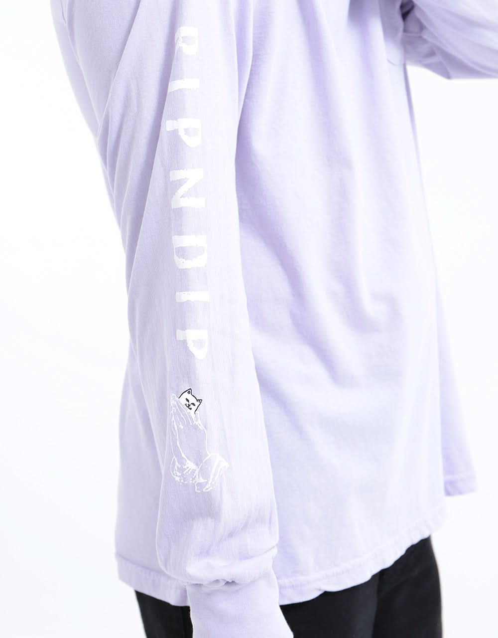 RIPNDIP Lord Nermal Pocket L/S T-Shirt - Lavender