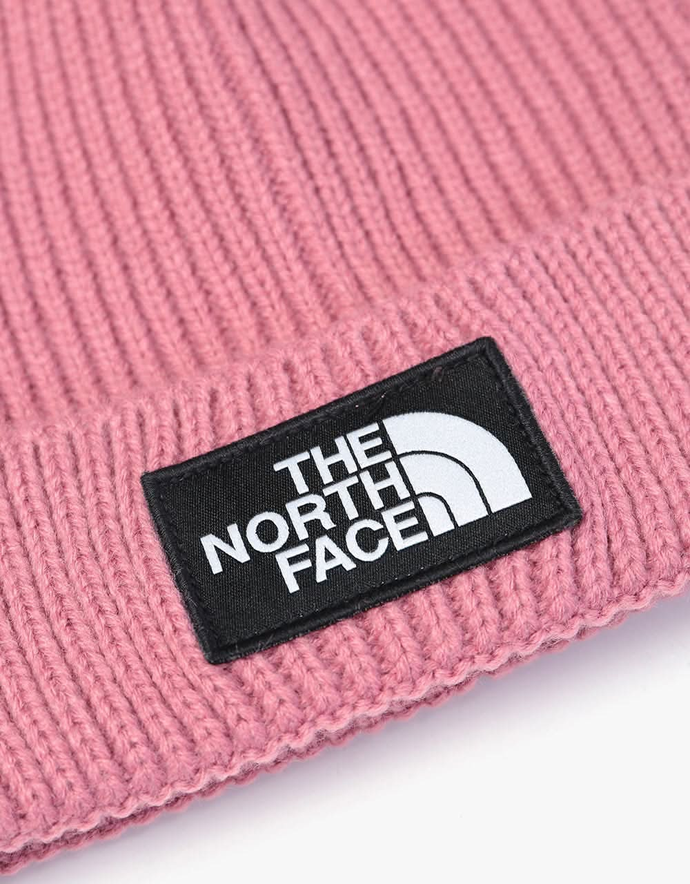 The North Face Logo Box Cuffed Beanie - Mesa Rose