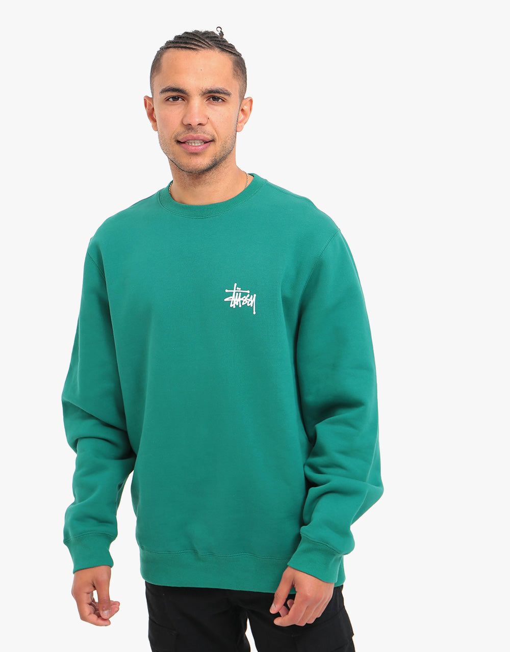 Stussy basic hot sale crew sweat