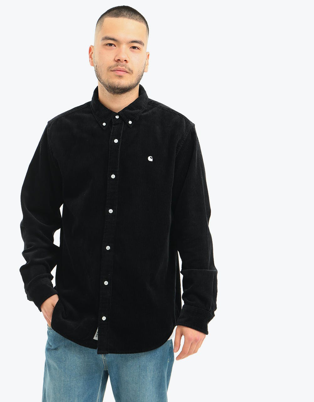 Carhartt WIP L/S Madison Cord Shirt - Black/Wax – Route One