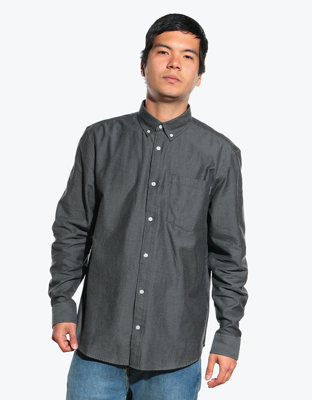 Carhartt WIP L/S Dalton Shirt - Shiver (Heavy Rinsed) – Route One