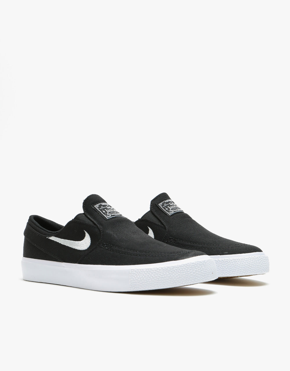 Nike SB Stefan Janoski Canvas Slip On Kids Skate Shoes - Black/White –  Route One