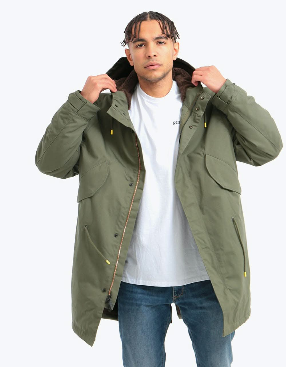 Levi's mens lightweight clearance fishtail parka olive night