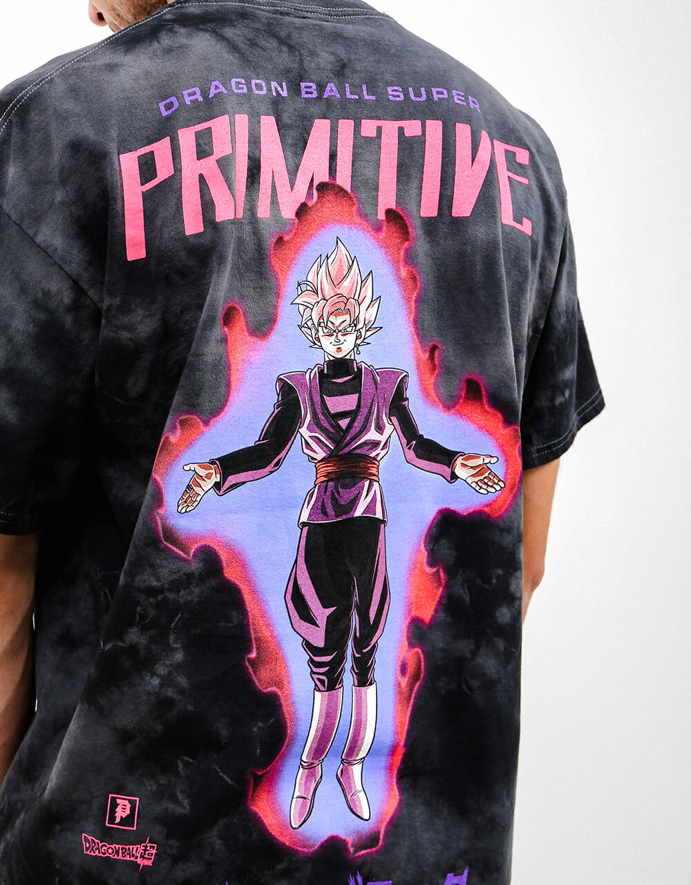 Primitive x Dragon Ball Super Goku Black Rose Washed T-Shirt - Black