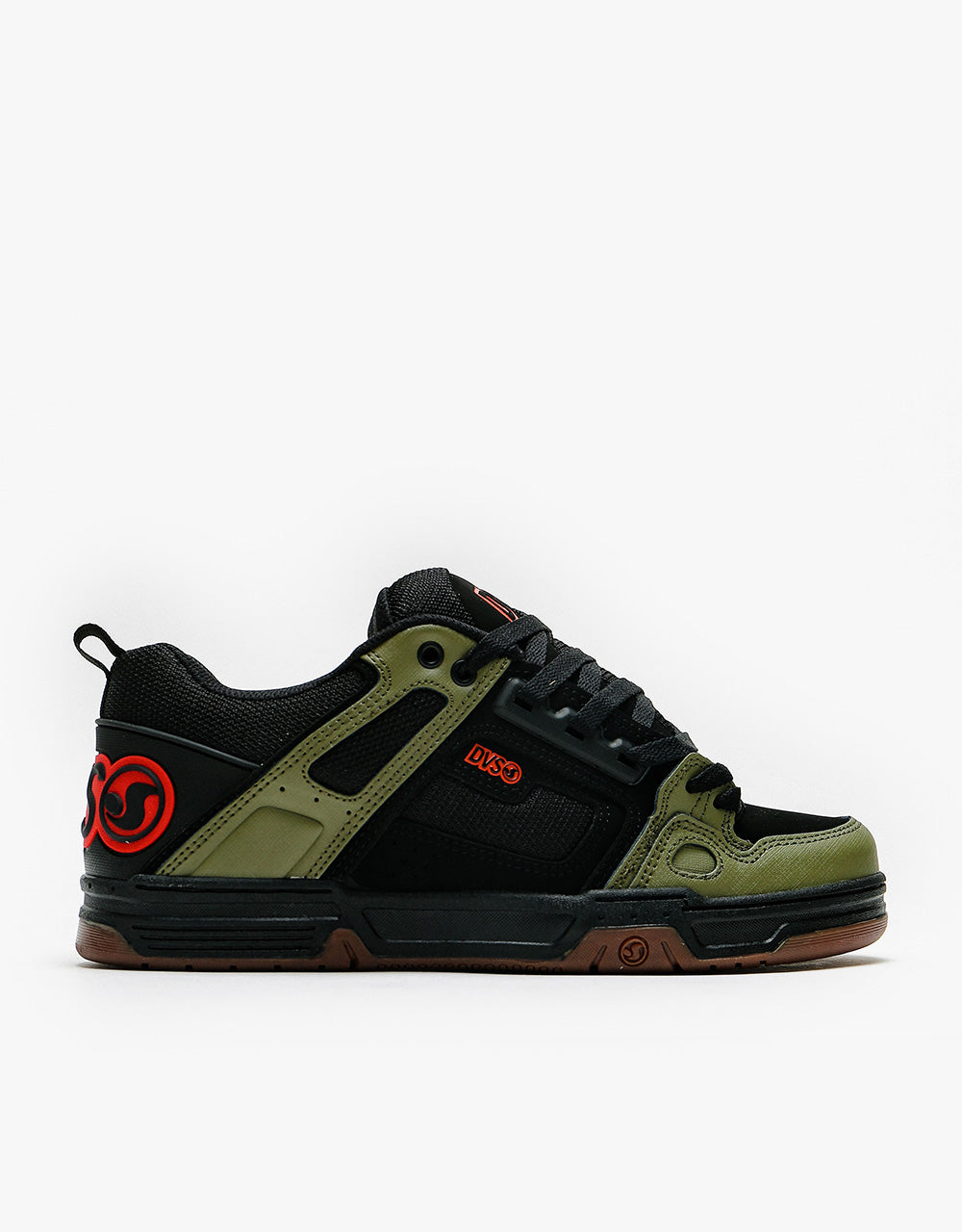 DVS Comanche Skate Shoes - Black/Olive/Orange Nubuck – Route One