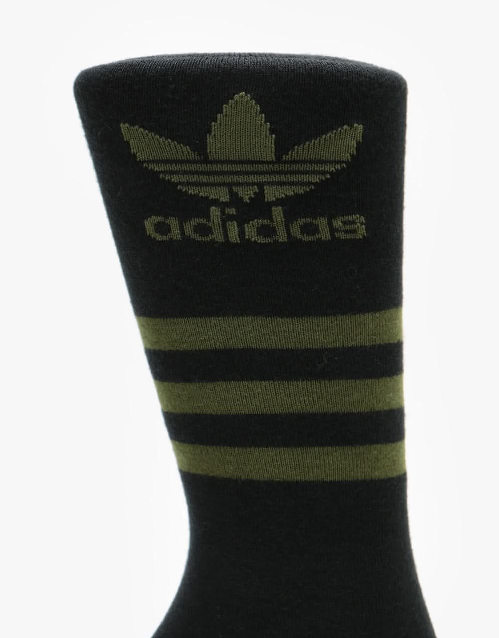 adidas Skateboarding Camo Crew Socks - Wild Pine/Black