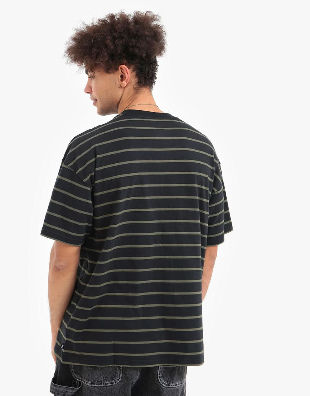 Nike SB YD Stripe T-Shirt - Black/Cargo Khaki