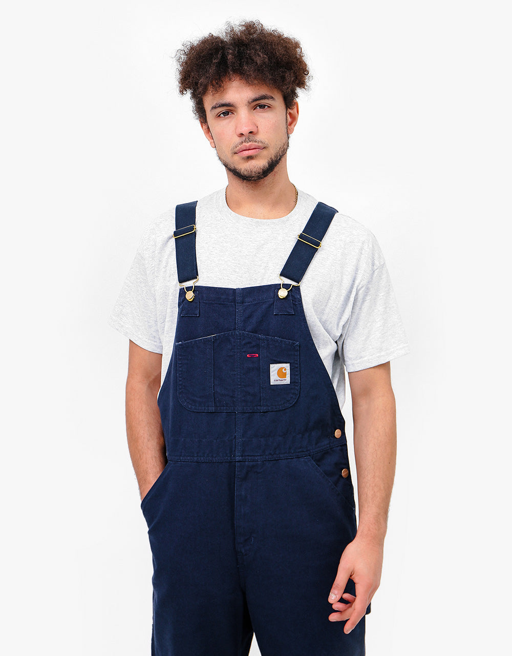 Navy blue store carhartt bib overalls