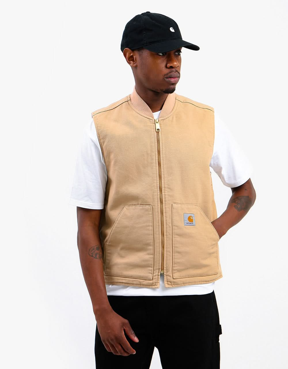 Carhartt WIP Classic Vest - Dusty H Brown (Rinsed)