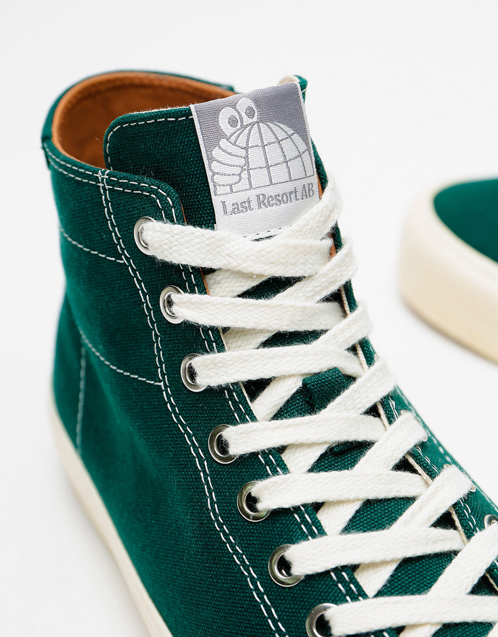 Last Resort AB VM001 Canvas Hi Skate Shoes - Emerald/White – Route One