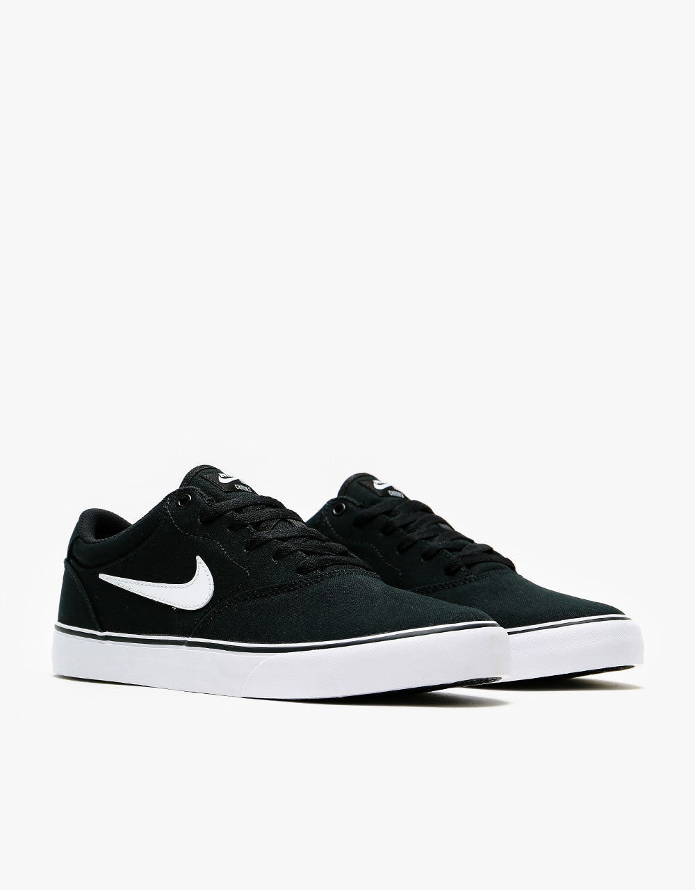 Nike SB Chron 2 Canvas Skate Shoes - Black/White-Black – Route One