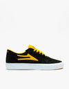 Lakai x Doom Sayers Manchester Skate Shoes - Black/Gold Suede