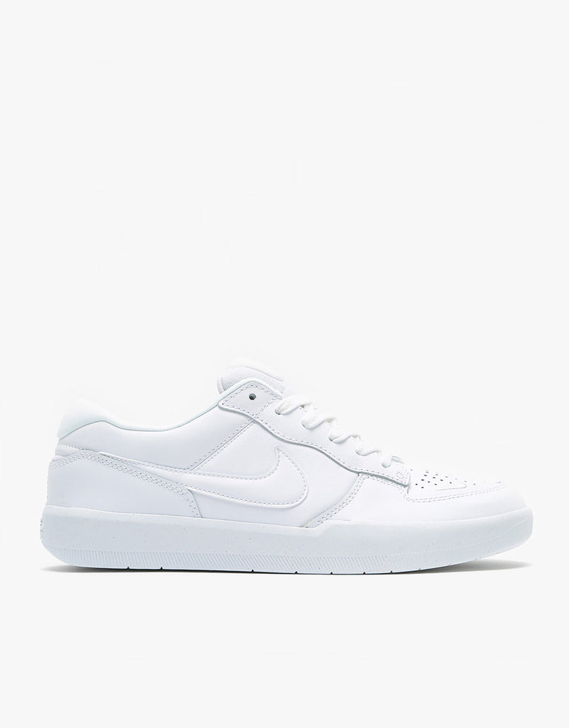 Nike SB Force 58 Premium Leather Skate Shoes - White/White-White-White –  Route One