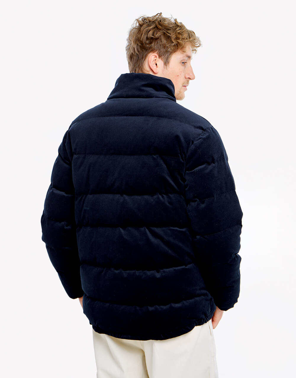 Cream cord 2024 puffer jacket