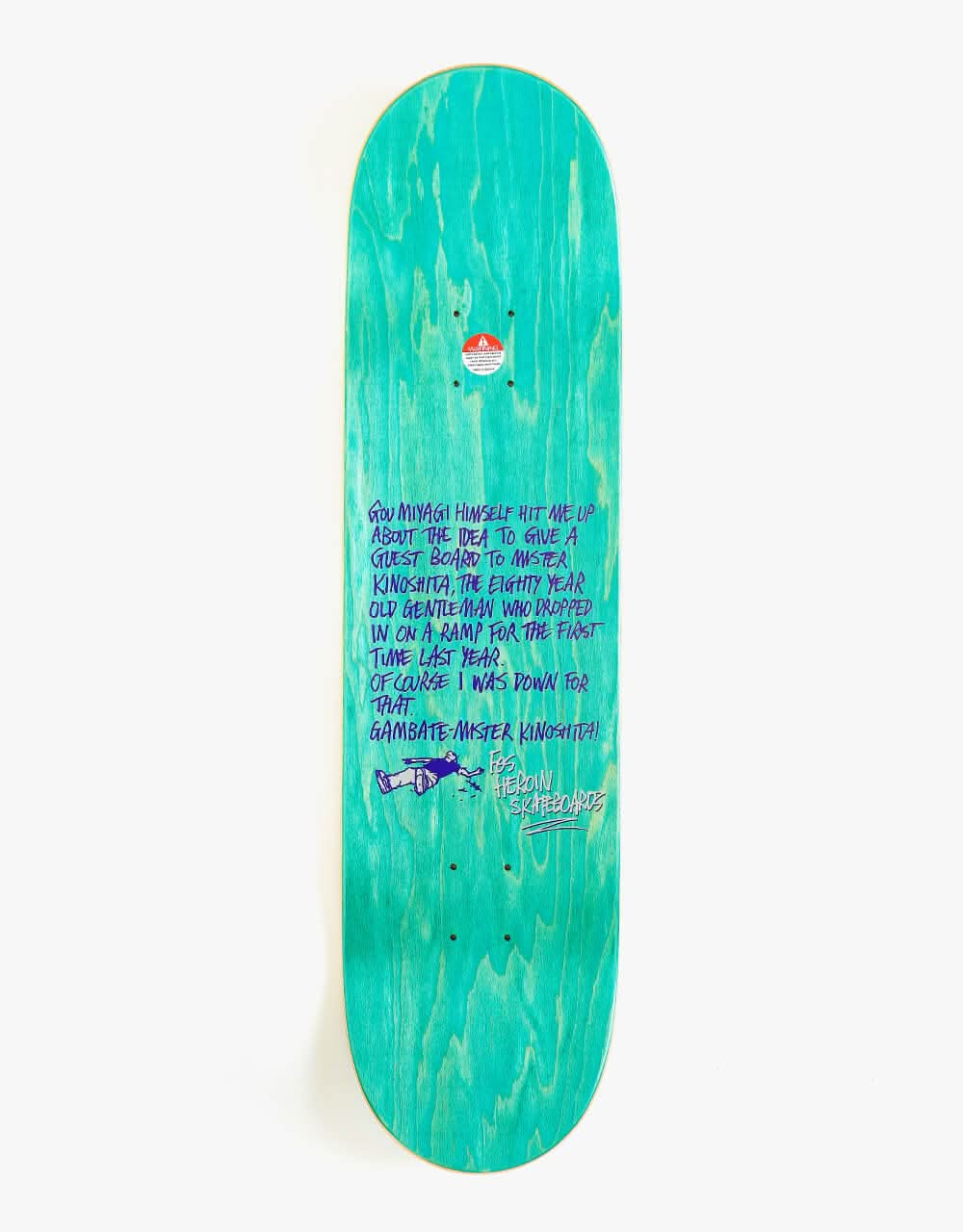 Heroin Mister Kinoshita Skateboard Deck - 8.38” 