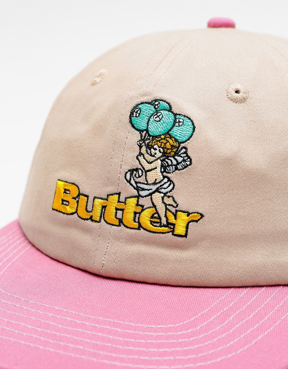 Butter Goods Balloons Logo 6 Panel Cap - Tan/Mauve