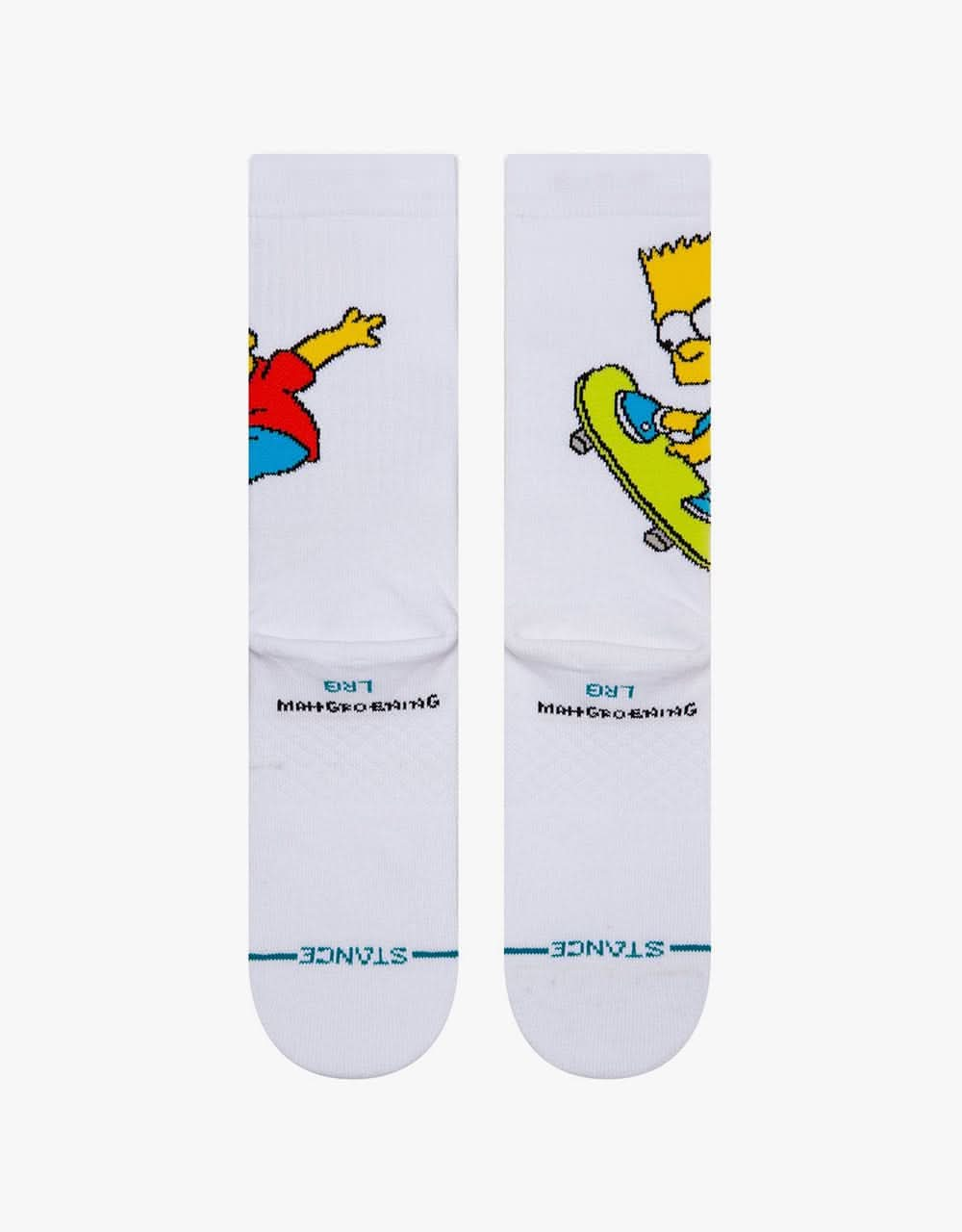 Stance x The Simpsons Bart Simpson Crew Socks - White