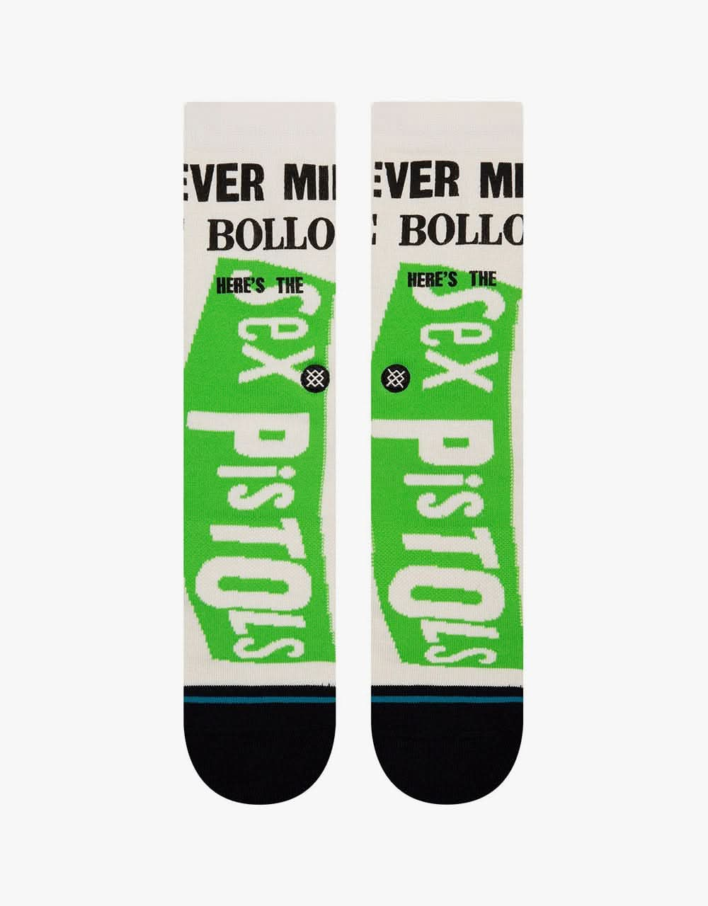 Stance x Sex Pistols Bollocks Crew Socks - Off White