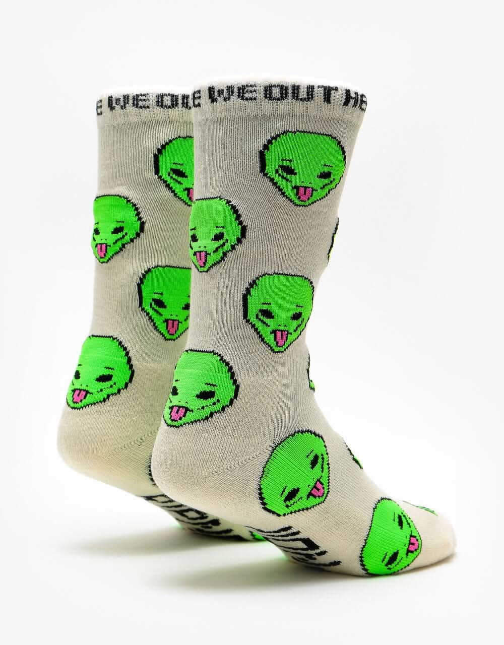 RIPNDIP We Out Here High Socks - Cream