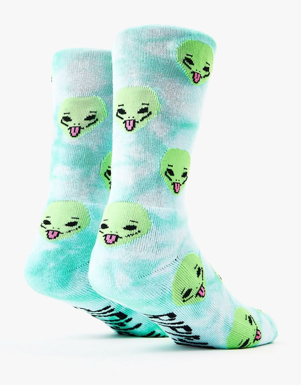 RIPNDIP We Out Here Socks - Lime Green Cloud