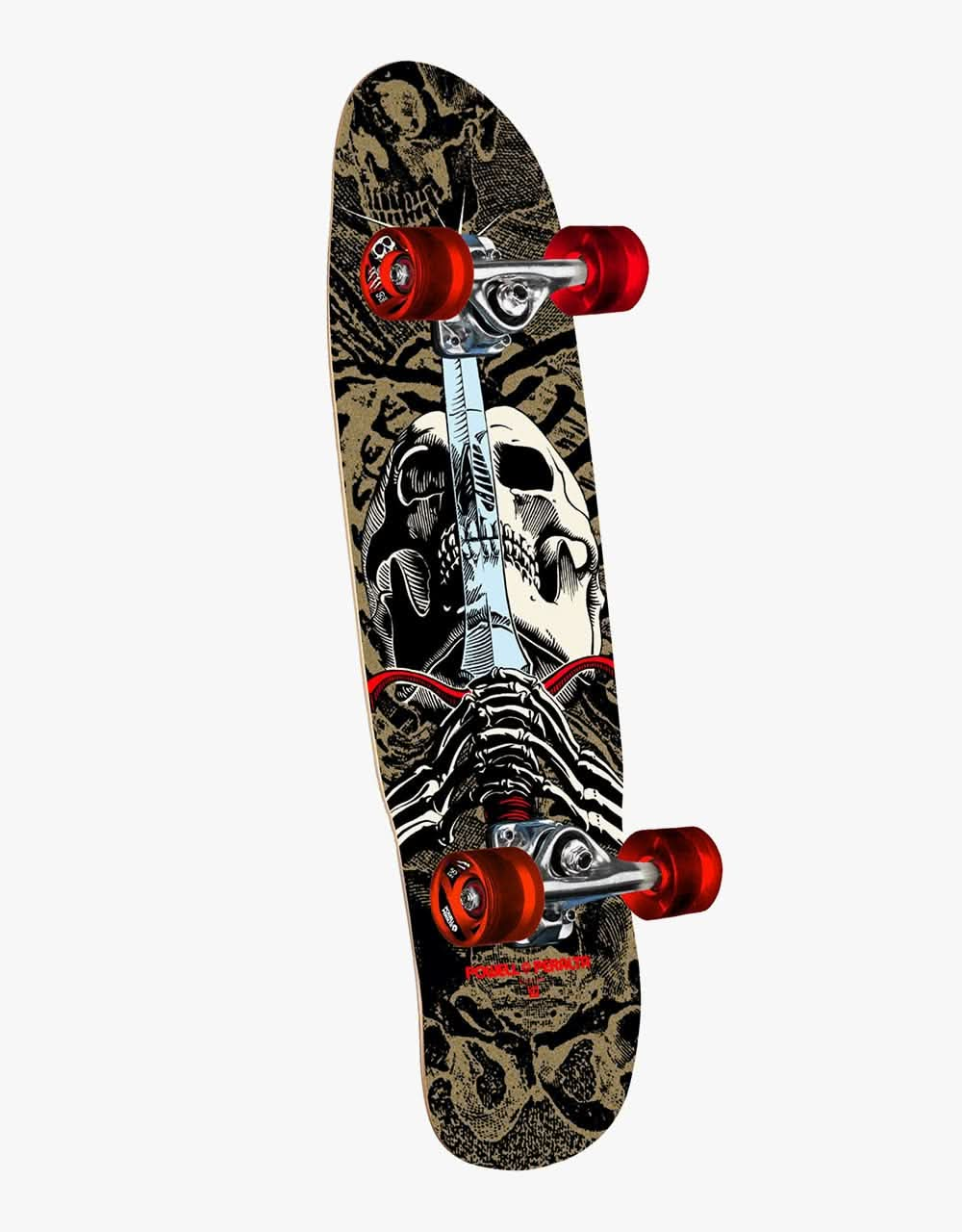 Powell Peralta Mini Skull & Sword Cruiser Skateboard - 8" x 30"