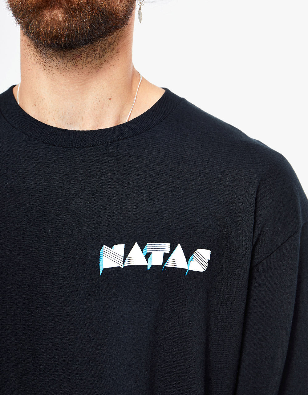 Santa Monica Airlines Natas Neon Classic L/S T-Shirt - Black