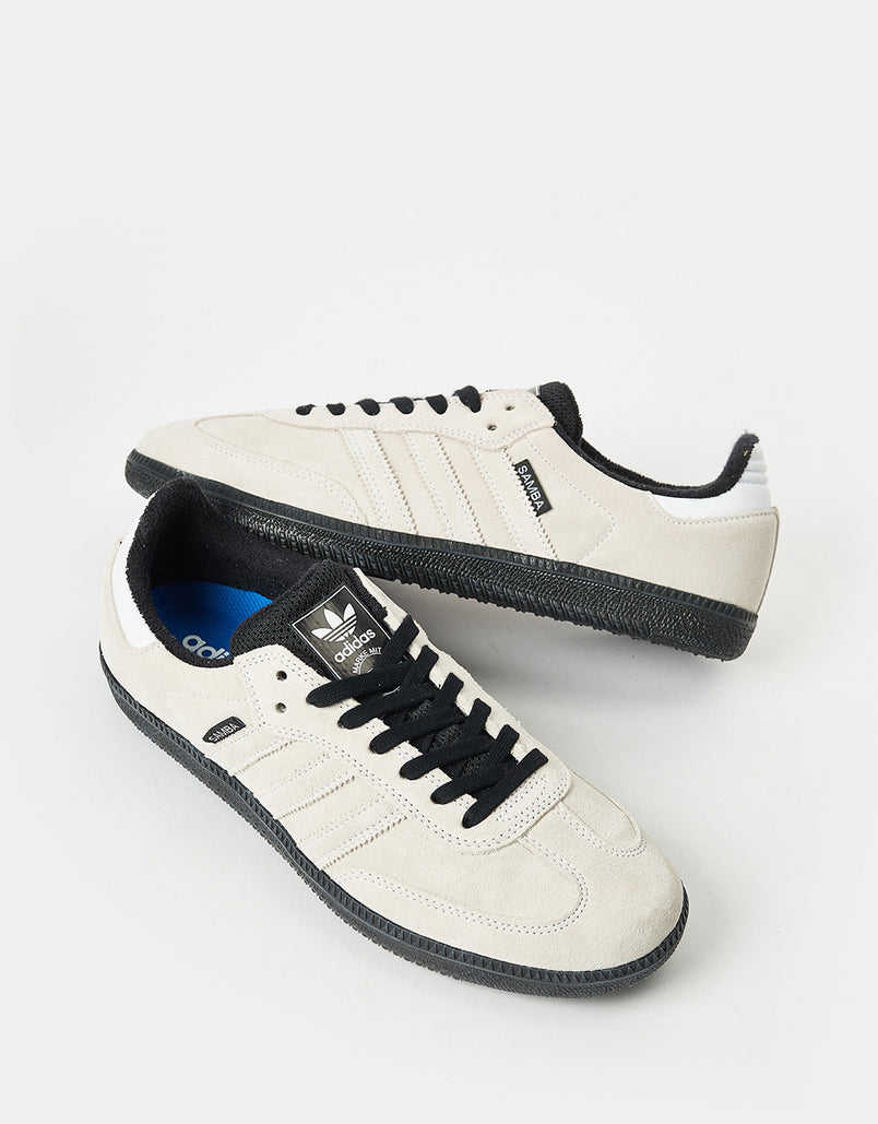 adidas Samba ADV Skate Shoes - White/Core Black/Bluebird – Route One