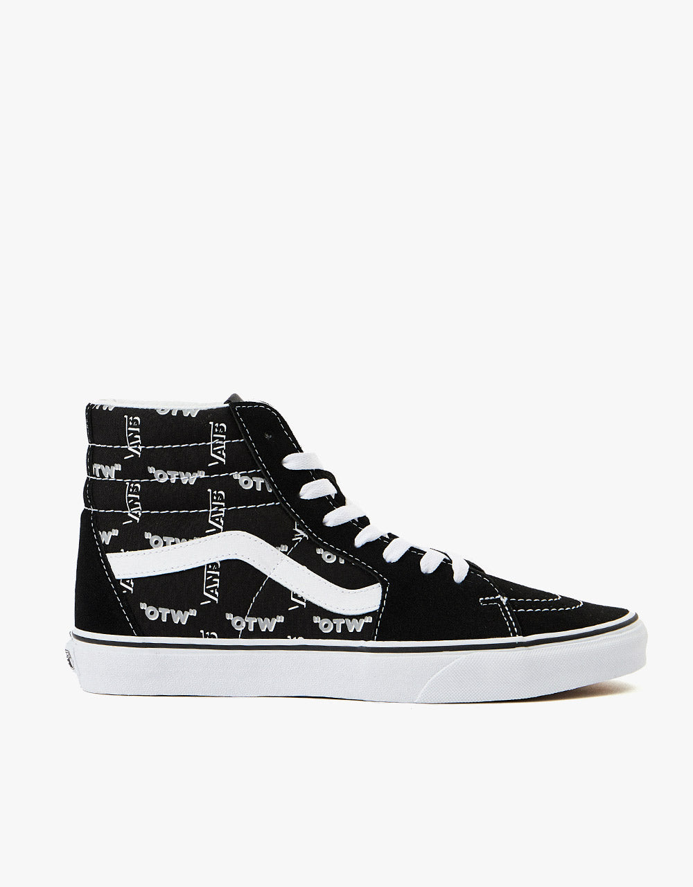 Vans SK8-Hi Skate Shoes - (Shadow Vans) Black/True White