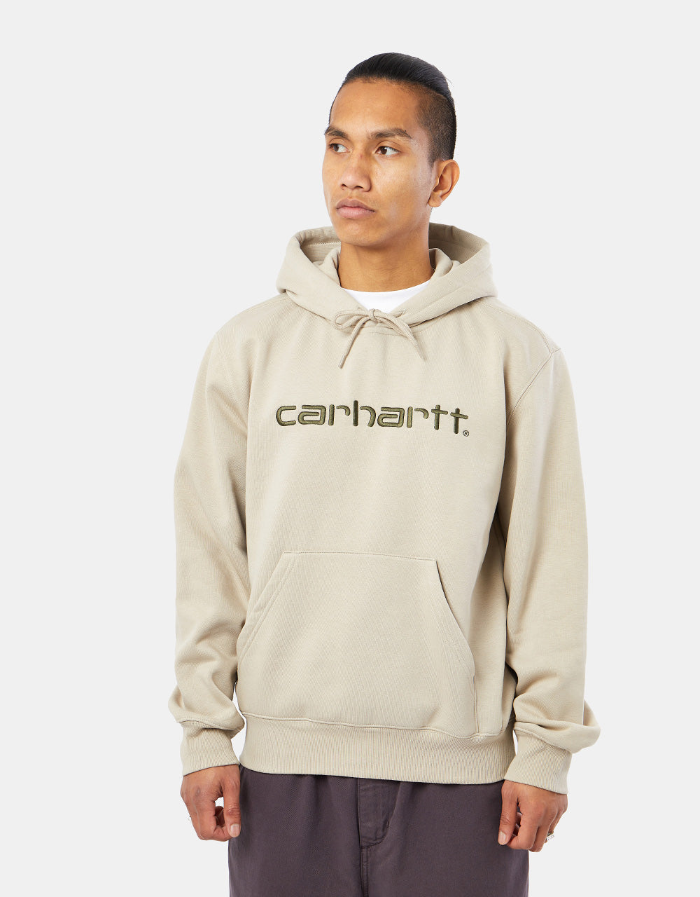 Carhartt WIP Hooded Carhartt Sweatshirt - Wall/Cypress – Route One